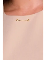 S408 Šaty bez rukávov - béžové S408 Šaty bez rukávov - béžové