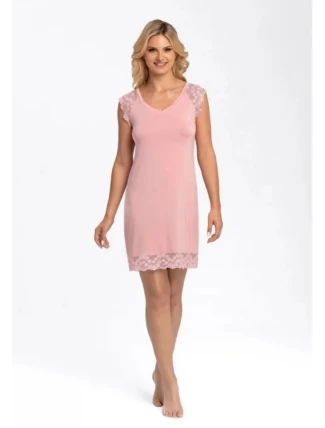 Ružová dámska nočná košeľa Naomi Pinie - Babella
