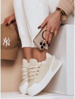 Dámske tenisky na platforme KICKON beige FashionStreet ZY0648