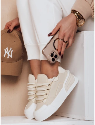Dámske tenisky na platforme KICKON beige FashionStreet ZY0648