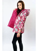 Ružová obojstranná dámska bunda (7174)