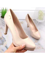 Sergio Leone W SK53N béžové lodičky na platforme a podpätku Sergio Leone W SK53N béžové lodičky na platforme a podpätku