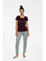 Dámske pyžamo Horoscope 40115-93X Bordeaux / Grey - Henderson Ladies Dámske pyžamo Horoscope 40115-93X Bordeaux / Grey - Henderson Ladies