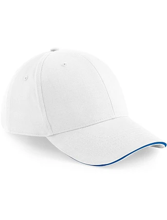 Beechfield B 20 6-panelová sendvičová čiapka „Athleisure“ 53.0020 biela/jasne kráľovská modrá Beechfield B 20 6-panelová sendvičová čiapka „Athleisure“ 53.0020 biela/jasne kráľovská modrá