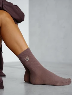Skarpetki Damskie Niedźwiadek Brązowe