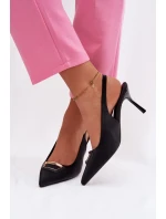 Dámske lodičky Sandále s ozdobným detailom Black Lurella Dámske lodičky Sandále s ozdobným detailom Black Lurella