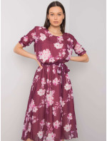 Audette fialové kvetinové šaty