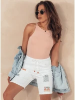 Dámske džínsové šortky VENICE white FashionStreet SY0392