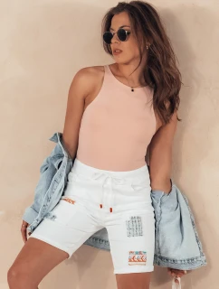 Dámske džínsové šortky VENICE white FashionStreet SY0392