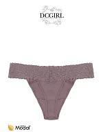 Dámske tangá 26706 A'2 Black and Beige - DC Girl