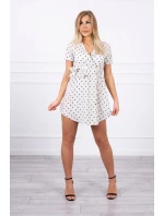 Šaty s bodkami vo farbe ecru