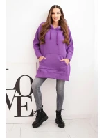 Bunda s rozparky na bokoch fialová
