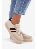 Dámske tenisky na platforme Beige Giselia Dámske tenisky na platforme Beige Giselia