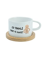 CO TAKHLE DÁT SI KAFE? - bílý hrníček makronka 200 ml