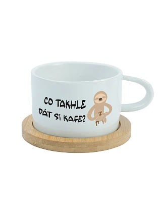 CO TAKHLE DÁT SI KAFE? - bílý hrníček makronka 200 ml