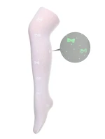 SVIETIACE PANČUCHY S BIELYMI MAŠĽAMI