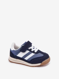 Dziecięce Sneakersy Buty Sportowe Na Rzep Granatowe Viona