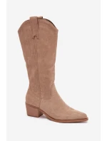 Kozačky Kovbojky Dámské Khaki Jazelle