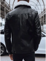 Pánska kožená bunda čierna FashionStreet TX4704 Pánska kožená bunda čierna FashionStreet TX4704