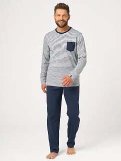 Pyžamo Key MNS 363 B26 s dlhými rukávmi, veľkosti M–2XL