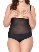 Sťahovacie body Glam string black - MITEX