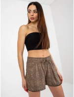 Dámske šortky D73770M61531KG hnedé - FPrice