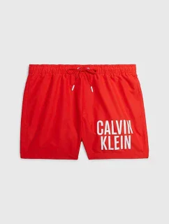 Pánske stredne dlhé plavecké šortky so šnúrkou KM0KM00794 XNE Red - Calvin Klein