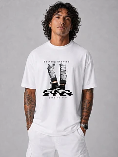 Pánske bavlnené tričko oversize FashionStreet NX1022R