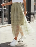 PASTELLA zelená tylová sukňa FashionStreet CY0423 PASTELLA zelená tylová sukňa FashionStreet CY0423