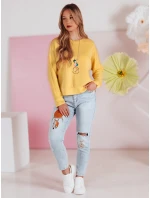 Dámska oversize maslová mikina s NUBISS žltá FashionStreet RY2798 Dámska oversize maslová mikina s NUBISS žltá FashionStreet RY2798