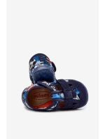 Kapcie Milami Dziecięce Na Rzepy W Piłki Granatowe Reathiana