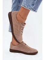 Dámske semišové kožené tenisky Vinceza 79635 beige Dámske semišové kožené tenisky Vinceza 79635 beige