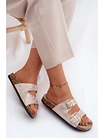 Dámské pantofle s kovovými ozdobami Zlaté Dobby