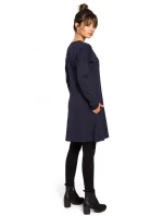 B042 Tunika s predným rázporkom - tmavo modrá B042 Tunika s predným rázporkom - tmavo modrá