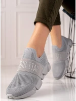 Trendy šedo-strieborné dámske tenisky bez podpätku Trendy šedo-strieborné dámske tenisky bez podpätku
