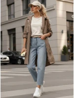 Dámska prechodná bunda parka tmavobéžová FashionStreet TY5558 Dámska prechodná bunda parka tmavobéžová FashionStreet TY5558