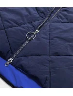 Dlhšia dámska zimná bunda s vysokým stojačikom tmavomodrá (j9-067) Dlhšia dámska zimná bunda s vysokým stojačikom tmavomodrá (j9-067)