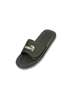 Žabky na suchý zips Kubota v khaki farbe K0000-100-005-19-1