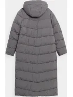 Dámsky prešívaný kabát H4Z22-KUDP012-24S sivý - 4F