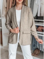 Dámska nadrozmerná bunda SOFT LOVE tmavohnedá FashionStreet PY0130