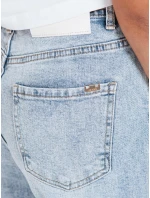 Dámske modré džínsy so širokým rebrovaním FashionStreet UY2794