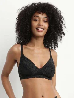 DIM DAILY DENTELLE WIREFREE SOFT CUP BRA - DIM - čierna