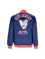Mitchell & Ness NBA Saténová bunda New Jersey Nets OJBF3413-NJNYYPPPNAVY pánska