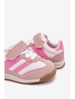 Dziecięce Sneakersy Buty Sportowe Na Rzep Różowe Viona