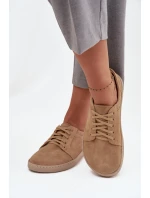 Tenisky typu barefoot z prírodného semišu Zazoo 314 beige