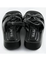 Čierne sandále na platforme (CM-58)