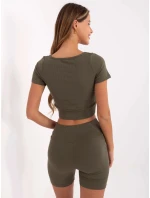 Dámsky trojdielny základný khaki set (7742) Dámsky trojdielny základný khaki set (7742)