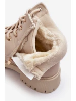 Dámsky zateplený trapper na zips Gremiva Beige Dámsky zateplený trapper na zips Gremiva Beige