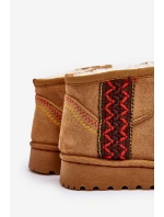 Śniegowce Botki Ocieplane Dziecięce Camel Leonora