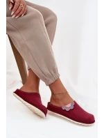 Kapcie Damskie Z Kwiatkiem Inblu CS000043 Bordowe